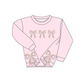 Pink Floral Bow Applique Top