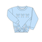 Blue Floral Bow Applique Top