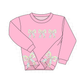 Pink Floral Bow Applique Top