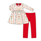 Red Gingerbread Bamboo Pants Set