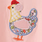 Pink Chicken Applique Ruffle Romper