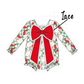 Red Santa Bow Lace Bubble