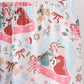 Blue frozen embroidery ruffle pants set