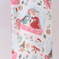 Blue frozen embroidery ruffle pants set