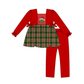Red Grinch Smocked Pants Set