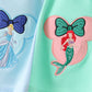 Colorblock character applique ruffle bloomer set