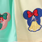 Colorblock character applique ruffle pants set