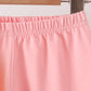 Colorblock character applique ruffle pants set