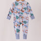 Blue Cowboy Bamboo Romper