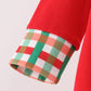 Red christmas character applique romper