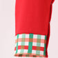 Red christmas character applique romper