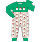 Green Santa Embroidery Romper