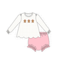 Pink Gingerbread Embroidery Bloomer Set