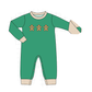 Green Gingerbread Embroidery Romper