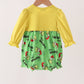 Green Grinch French Knot Bow Bubble