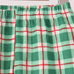 Red Holly Jolly Embroidery Plaid Pants Set