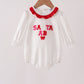 White Santa Baby French Knot Ruffle Bubble
