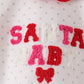 White Santa Baby French Knot Ruffle Bubble