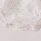 White Santa Baby French Knot Ruffle Bubble