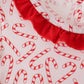 Red Candy Cane Sequin Ruffle Dress