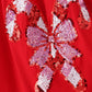 Red Candy Cane Sequin Ruffle Dress