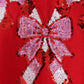 Red Candy Cane Sequin Top
