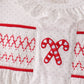 White Candy Cane Smocked polka dot Bloomer Set