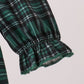 Forest Plaid Smocked Bow Bubble