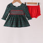 Forest Plaid Smocked Bloomer Set