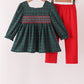 Forest Plaid Smocked Pants Set