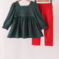 Forest Plaid Smocked Pants Set