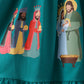 Forest Nativity Embroidery Ruffle Dress