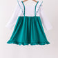 Forest Nativity Embroidery Ruffle Dress