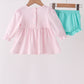 Pink Nutcracker Smocked Ruffle Bloomer Set