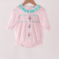 Pink Nutcracker Smocked Ruffle Bubble