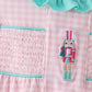 Pink Nutcracker Smocked Ruffle Bubble