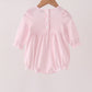 Pink Nutcracker Smocked Ruffle Bubble