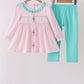 Pink Nutcracker Smocked Ruffle Pants Set