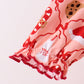 Pink Candy Cane Bow Ruffle Bamboo Dress