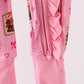 Pink Snowman Ruffle Bamboo Romper