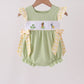 Green Princess Frog Embroidery Ruffle Bubble
