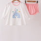 Pink Castle Applique Bloomer Set