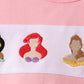 Pink Princess Embroidery Stripe Ruffle Bloomer Set