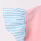 Pink Princess Embroidery Stripe Ruffle Pants Set