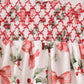 Red Holly Bow Smocked Lace Ruffle Pants Set