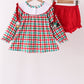 Red Character Embroidery Gingham Bloomer Set