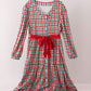Red Bow Gingham Mom Dress