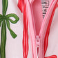 Pink Bow Zip Bamboo Romper