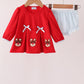 Red Reindeer French Knot Bloomer Set