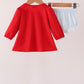 Red Reindeer French Knot Bloomer Set